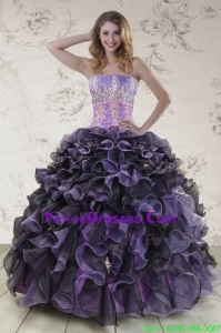 In Stock Multi Color Quinceanera Dresses with Beading and Ruffles