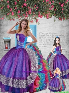 2014 Luxurious Sweetheart Multi Color Princesita Dresses with Appliques and Ruffles