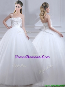 Popular Ball Gown Wedding Dresses with Beading and Sashes