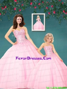 2014 The Super Hot Pink Princesita Dresses with Beading