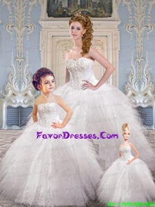 Modest Sweetheart White Princesita Dresses with Appliques and Ruffles