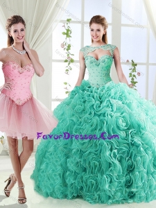 Elegant Beaded and Applique Detachable Quinceanera Skirts in Rolling Flower