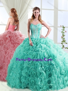 Visible Boning Beaded and Applique Detachable Quinceanera Skirts in Rolling Flowers