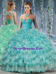 Popular Big Puffy Quinceanera Dress with Beading and Ruffles