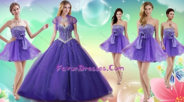 Gorgeous Beaded Really Puffy Quinceanera Dress and Romantic A Line Dama Dress