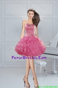 Gorgeous Ball Gown Sweetheart Beading Prom Dresses in Pink