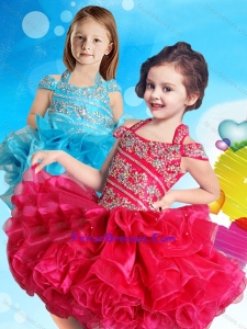 Exclusive Beaded and Ruffled Layers Lovely Girl Pageant Dress with Open Back