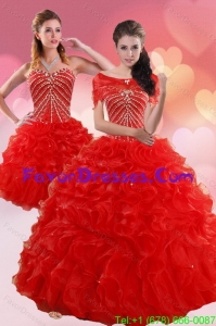 2015 Unique Quinceanera Dresses With Beading and Ruffles