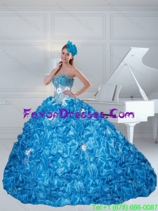 Unique 2015 Sweetheart Quinceanera Dresses with Beading and Pick Ups