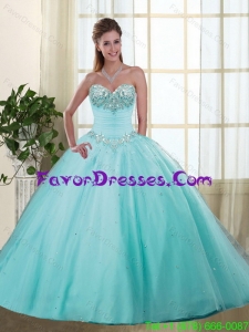 In Stock Sweetheart Quinceanera Dresses with Beading and Appliques