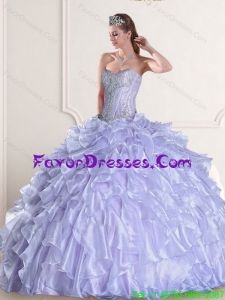 Stylish Brand New Sweetheart Quinceanera Dress with Beading and Ruffles for 2015
