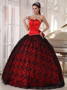 Red Ball Gown Sweetheart Cheap Quinceanera Dress in