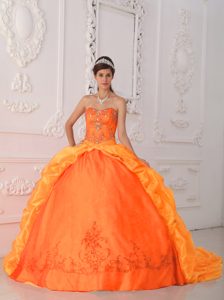 Sweetheart Taffeta Dresses for Quinceanera with Beading and Appliques