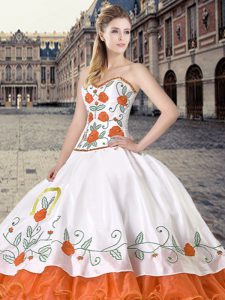 Multi-color Sleeveless Embroidery and Ruffles Floor Length Sweet 16 Dress