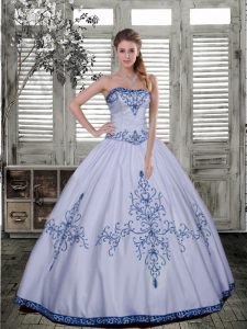 Glamorous Multi-color Ball Gown Prom Dress Military Ball and Sweet 16 and Quinceanera with Embroidery Strapless Sleevele