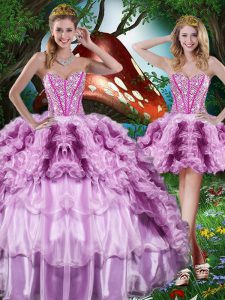 Hot Selling Floor Length Multi-color Vestidos de Quinceanera Sweetheart Sleeveless Lace Up