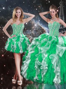 Captivating Sleeveless Ruffles Lace Up Sweet 16 Dress