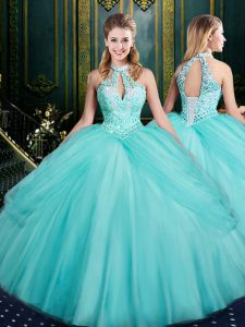Fantastic Sleeveless Lace Up Floor Length Beading and Pick Ups 15 Quinceanera Dress