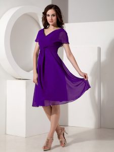 Sumptuous Short Sleeves Ruching Zipper Mother of the Bride Dress