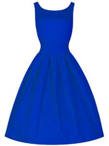 Sleeveless Lace Up Knee Length Ruching Court Dresses for Sweet 16