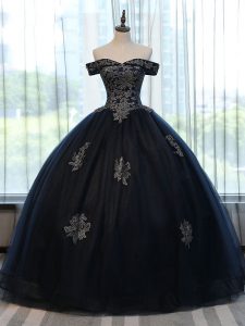 Sleeveless Lace Up Floor Length Appliques Sweet 16 Dresses
