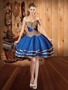 Classical Straps Sleeveless Organza Junior Homecoming Dress Lace and Appliques Lace Up