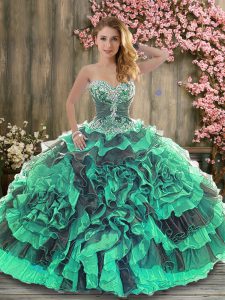 Dynamic Floor Length Multi-color Quinceanera Gowns Sweetheart Sleeveless Lace Up