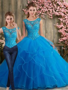 High Quality Sleeveless Beading and Embroidery Lace Up Vestidos de Quinceanera