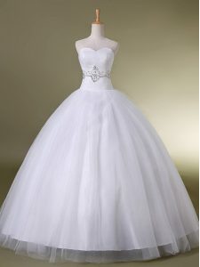 Custom Fit Sleeveless Beading Lace Up Bridal Gown