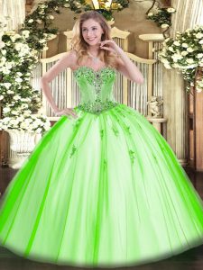 Noble Floor Length Ball Gown Prom Dress Sweetheart Sleeveless Lace Up