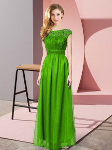 Deluxe Green Strapless Zipper Lace Prom Party Dress Sleeveless