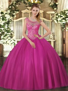 Dazzling Sleeveless Beading Lace Up Quinceanera Dress