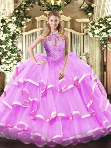 Affordable Sleeveless Beading Lace Up Vestidos de Quinceanera