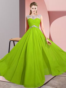 Suitable Sleeveless Chiffon Clasp Handle Evening Dress for Prom and Party