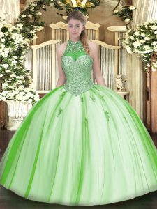 Most Popular Floor Length Ball Gowns Sleeveless Quinceanera Gown Lace Up