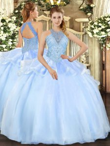 Charming Sleeveless Beading Lace Up 15 Quinceanera Dress