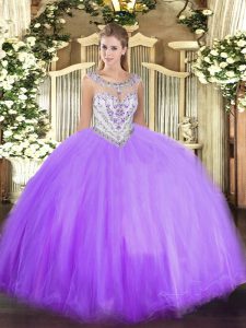 New Arrival Floor Length Ball Gowns Sleeveless Lavender Quinceanera Gown Zipper