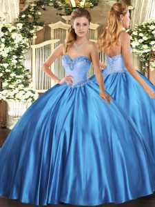 Colorful Sleeveless Lace Up Floor Length Beading Sweet 16 Quinceanera Dress