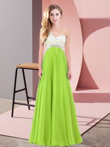 Enchanting Prom and Party with Beading One Shoulder Sleeveless Lace Up