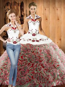 Popular Lace Up Sweet 16 Quinceanera Dress Multi-color for Military Ball and Sweet 16 and Quinceanera with Embroidery Sw