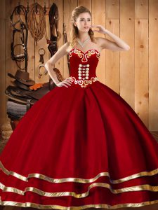 Gorgeous Sleeveless Embroidery Lace Up Quinceanera Gown