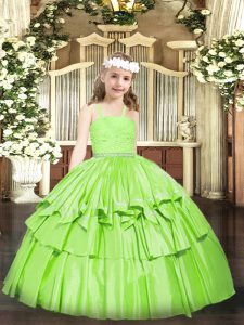 Floor Length Pageant Dress Toddler Straps Sleeveless Zipper