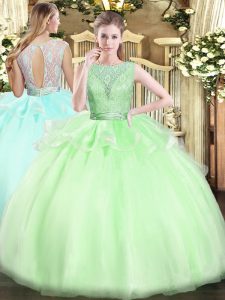 Sweet 16 Dresses Military Ball and Sweet 16 and Quinceanera with Lace Scoop Sleeveless Backless