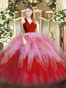 Lovely Floor Length Ball Gowns Sleeveless Multi-color Ball Gown Prom Dress Zipper