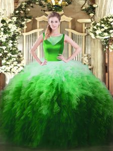Floor Length Ball Gowns Sleeveless Multi-color 15th Birthday Dress Zipper