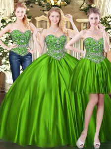 Inexpensive Tulle Sleeveless Floor Length Sweet 16 Quinceanera Dress and Beading