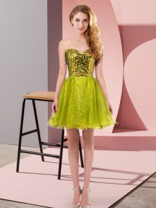Affordable Tulle Sleeveless Mini Length Party Dress for Girls and Sequins