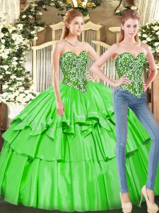 Affordable Sweetheart Sleeveless Lace Up Vestidos de Quinceanera Tulle