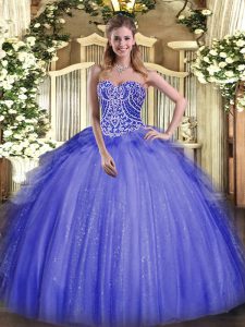 Vintage Organza Sleeveless Floor Length 15 Quinceanera Dress and Beading and Ruffles