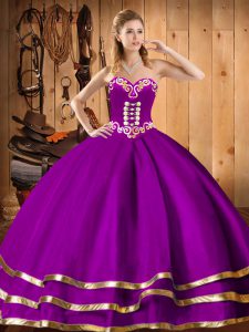 Affordable Organza Sleeveless Floor Length 15th Birthday Dress and Embroidery